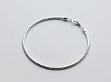 2MM 100% Real 925 Sterling Silver Fine Jewelry SnakeBone Chain Bracelet