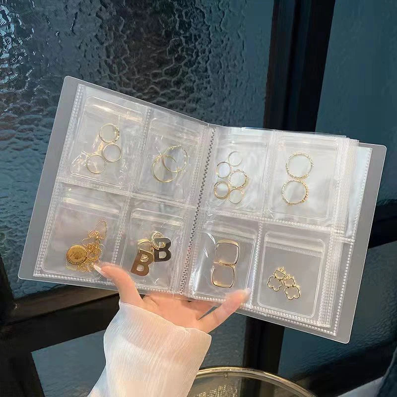 1pc Transparent Jewellery Storage Bag 3/4/9 Grids Protective Container
