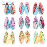 42x16mm Natural Stone Pendants Sea Sediment Jaspers Charms