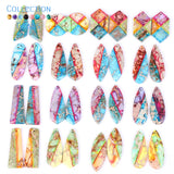 42x16mm Natural Stone Pendants Sea Sediment Jaspers Charms