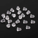 100pcs Earring Holders Stoppers Heavy Duty Rubber Earring Backs