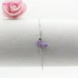 Purple Fire Opal Mermaid Tail Bracelet for Women