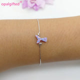 Purple Fire Opal Mermaid Tail Bracelet for Women