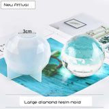 Large Transparent Crystal Ball Silicone Mould for Resin DIY Crafts