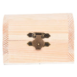 Vintage Treasure Chest Wood Jewelry Storage Box Case