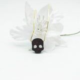 9.7*12mm Opal Skullhead Necklace Sterling Silver Pirate Chain Halloween Pendant