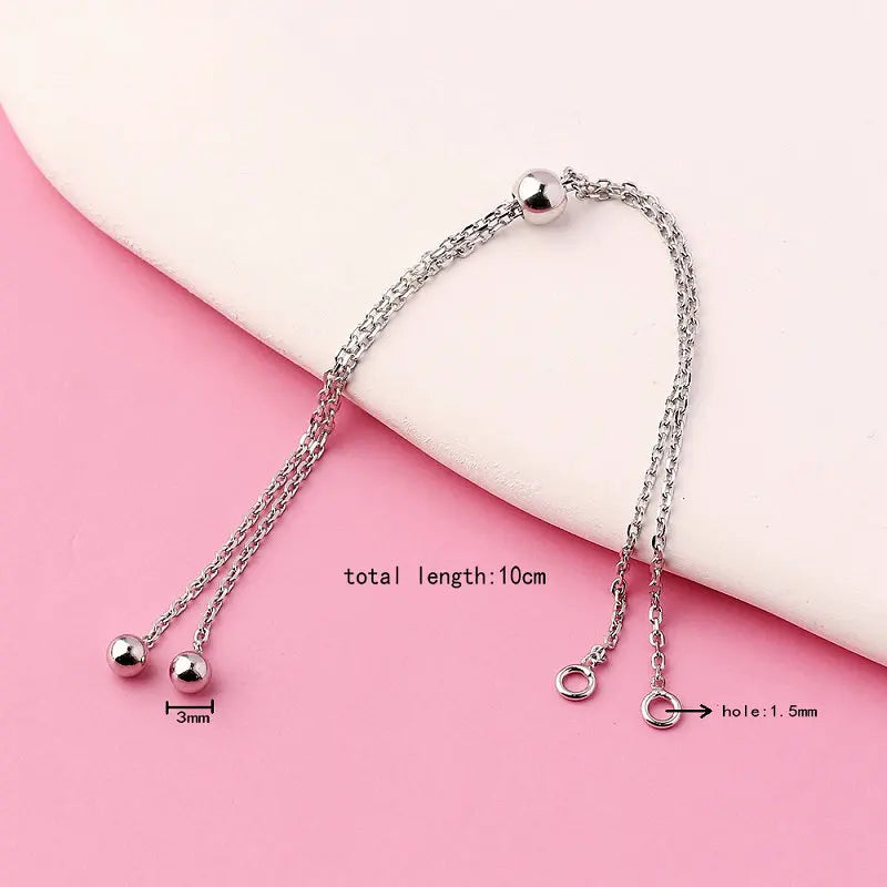 925 Sterling Silver Extension Chain for Bracelet Making