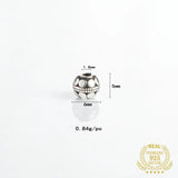 925 Sterling Silver 6mm Spacer Beads for DIY Bracelet Making Jewelry Finding