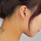 925 Silver Tassel Zircon Snake Stud Earrings Women Jewelry Accessories