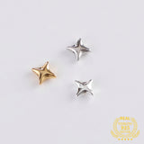 925 Sterling Silver Star Charm Spacer Beads for Jewelry Making