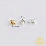 925 Sterling Silver Star Charm Spacer Beads for Jewelry Making