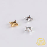 925 Sterling Silver Star Charm Spacer Beads for Jewelry Making