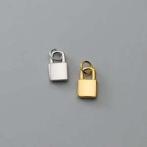 925 Silver Lock Charm Pendant for DIY Jewelry Making