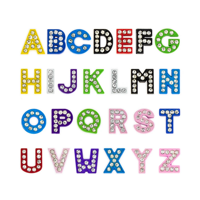 1pc A-Z Full Rhinestone Slide Letters for Bracelet DIY Jewelry Making