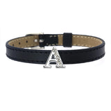 1pc A-Z 8mm Half Crystal Slide Letters Charms DIY Bracelet Wristband Pet Collar