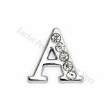 1pc A-Z 8mm Half Crystal Slide Letters Charms DIY Bracelet Wristband Pet Collar