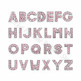 1pc A-Z 8mm Pink Rhinestone Slide Letters For Bracelet Making DIY Jewelry