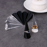 Acrylic Finger Cone Ring Stand Jewelry Display Holder Organize