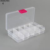 Adjustable 1-15 Grids Storage Box Jewelry Earring Holder Case