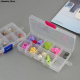 Adjustable 1-15 Grids Storage Box Jewelry Earring Holder Case