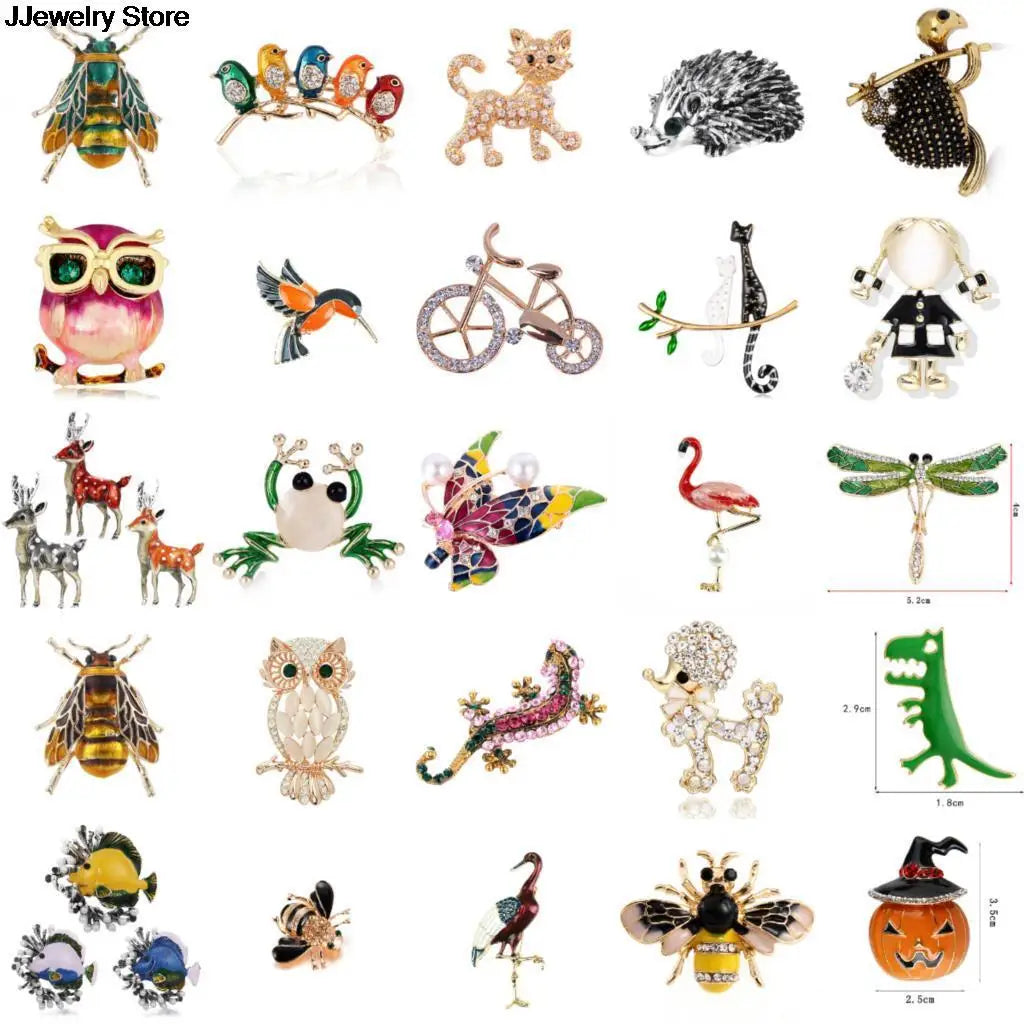 Crystal Vintage Dragonfly Brooch for Women Insect Pin Dress Coat Jewelry