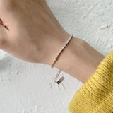 925 Silver Zirconia Tennis Chain Bracelet FINE Jewelry S12