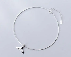 925 Sterling Silver Mermaid Anklet Bracelet GTLS876