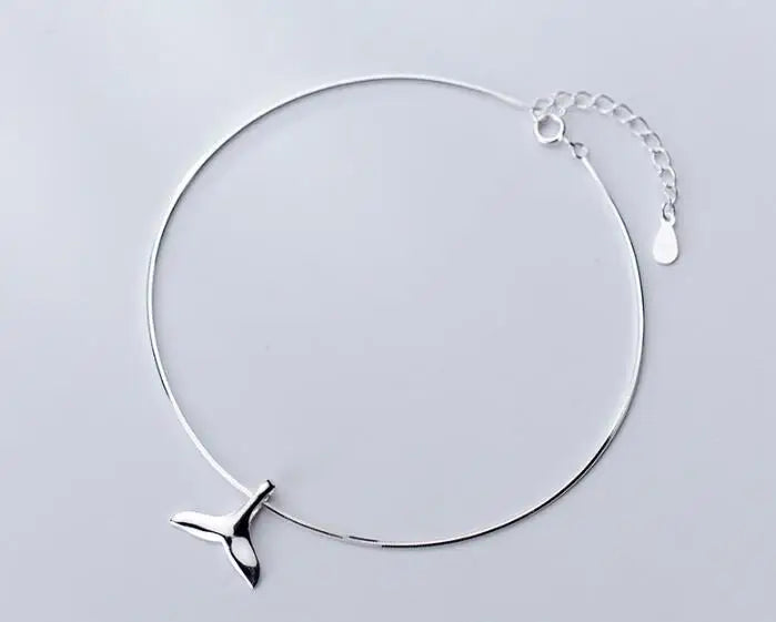 925 Sterling Silver Mermaid Anklet Bracelet GTLS876