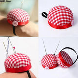 Ball Shaped Needle Pin Cushion With Elastic Wrist Belt DIY Handcraft Tool