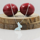 S925 Silver Synthetic OP17 Snow /Light Fire Opal Butterfly Necklace