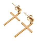 Cross Earring Titanium Steel Hipster Drop Earrings Punk Style