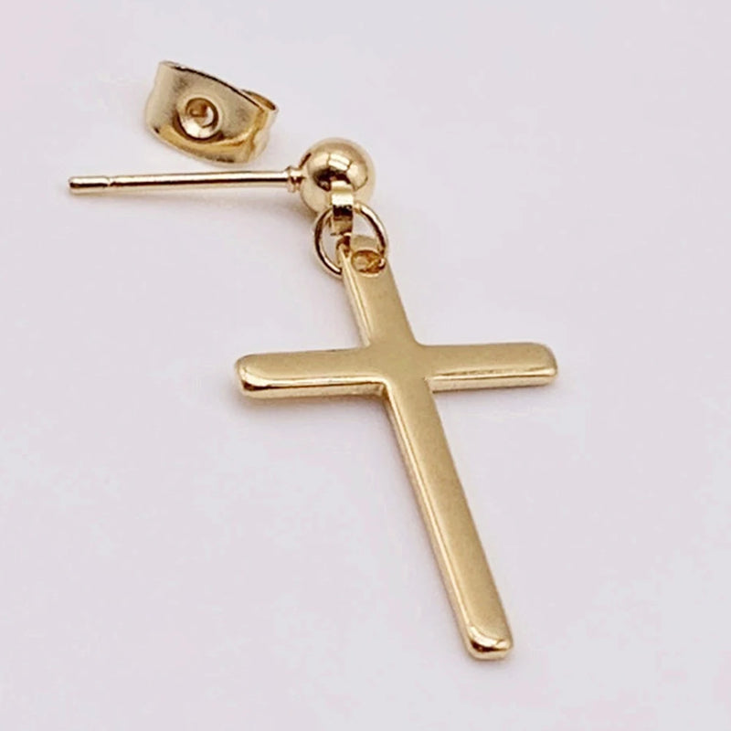 Cross Earring Titanium Steel Hipster Drop Earrings Punk Style