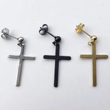 Cross Earring Titanium Steel Hipster Drop Earrings Punk Style