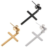 Cross Earring Titanium Steel Hipster Drop Earrings Punk Style