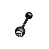 Number 8 Billiards Ball Tongue Nail, Body Piercing Jewelry