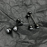 Number 8 Billiards Ball Tongue Nail, Body Piercing Jewelry