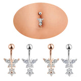 Butterfly Zircon Surgical Steel Navel Belly Button Rings