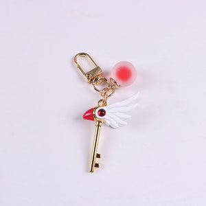 Sakura Magic Girl Keychain Bag Pendant Cartoon Keyrings Llavero
