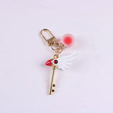 Sakura Magic Girl Keychain Bag Pendant Cartoon Keyrings Llavero