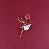 Sakura Magic Girl Keychain Bag Pendant Cartoon Keyrings Llavero