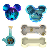 Castle Bottle Leaf Shaker Silicone Jewelry Mold Key Chain Craft Tool