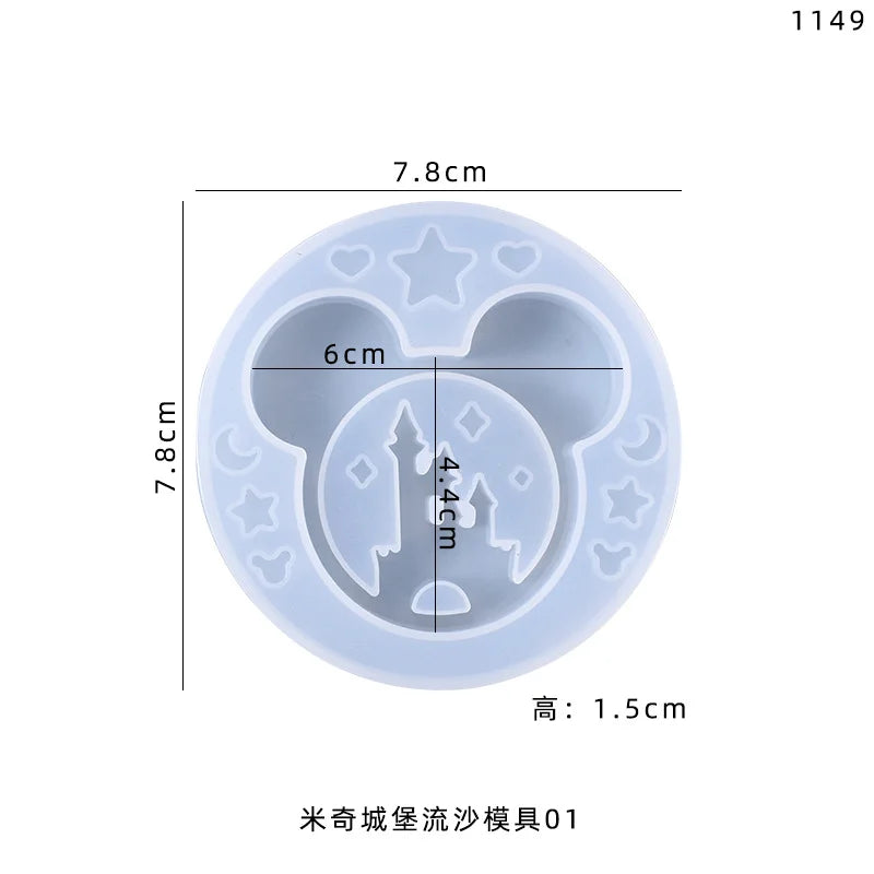Castle Bottle Leaf Shaker Silicone Jewelry Mold Key Chain Craft Tool