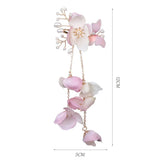 Children's Fringed Silk Flower Hair Clip Chinese Clothes Accessories