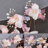 Children's Fringed Silk Flower Hair Clip Chinese Clothes Accessories