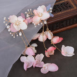 Children's Fringed Silk Flower Hair Clip Chinese Clothes Accessories