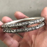 Chinese Zodiac Hollow Bracelet Miao Silver Bracelet
