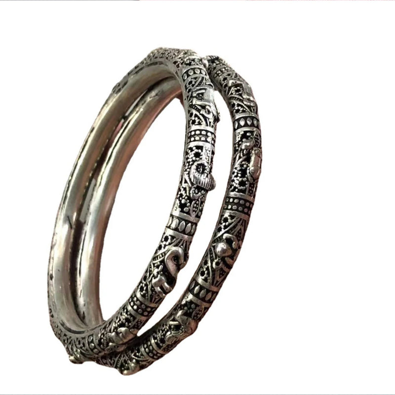 Chinese Zodiac Hollow Bracelet Miao Silver Bracelet