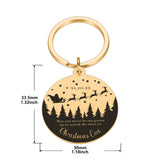 Christmas Elk Keychain Personalized Family Couple Gift
