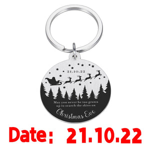 Christmas Elk Keychain Personalized Family Couple Gift