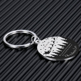 Christmas Elk Keychain Personalized Family Couple Gift